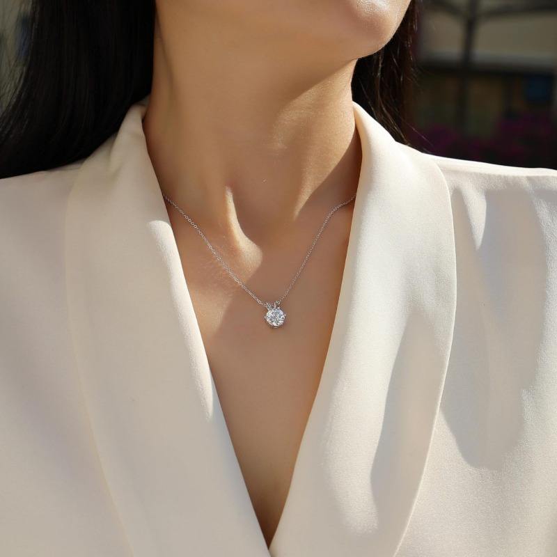 Moissanite Solitaire Necklace