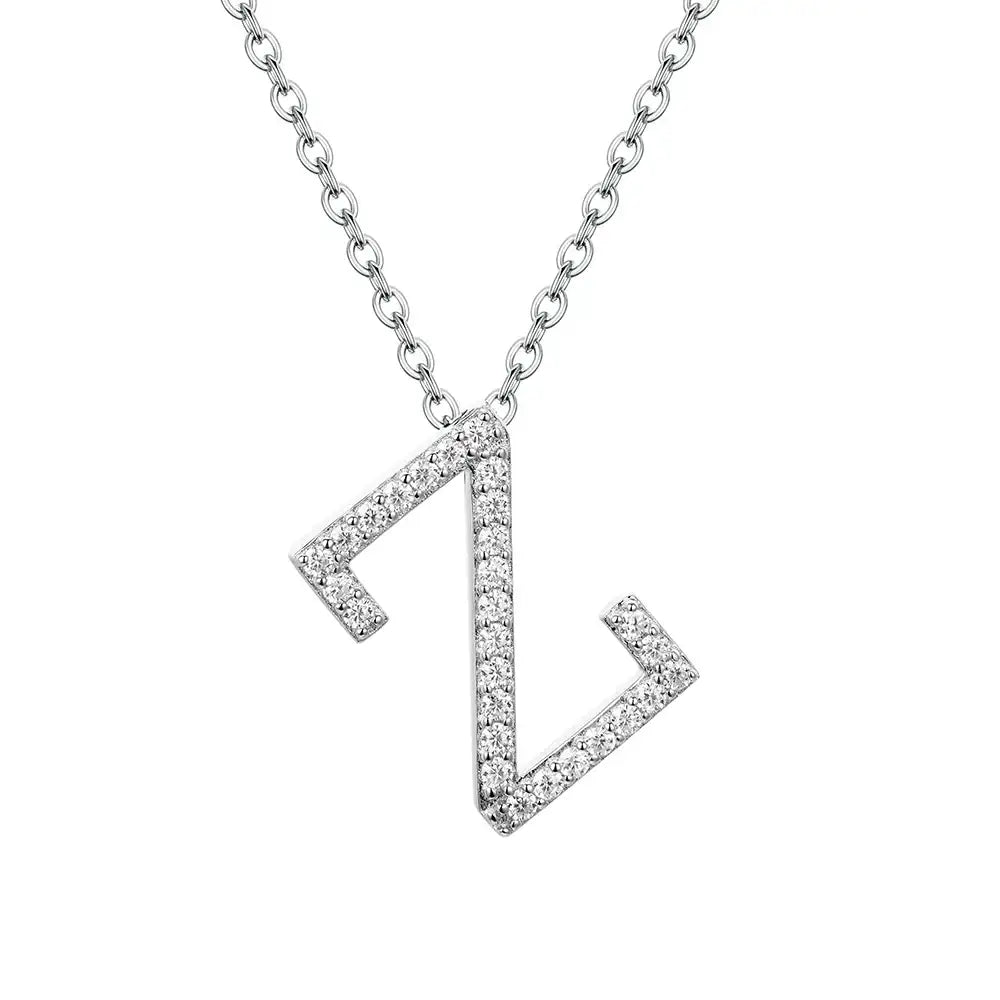 Moissanite Initial Necklace