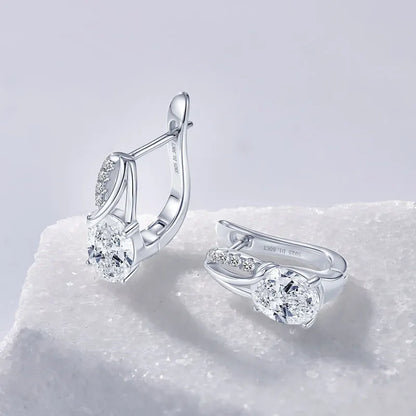 Moissanite Huggie Hoop Earrings (0.5ct)