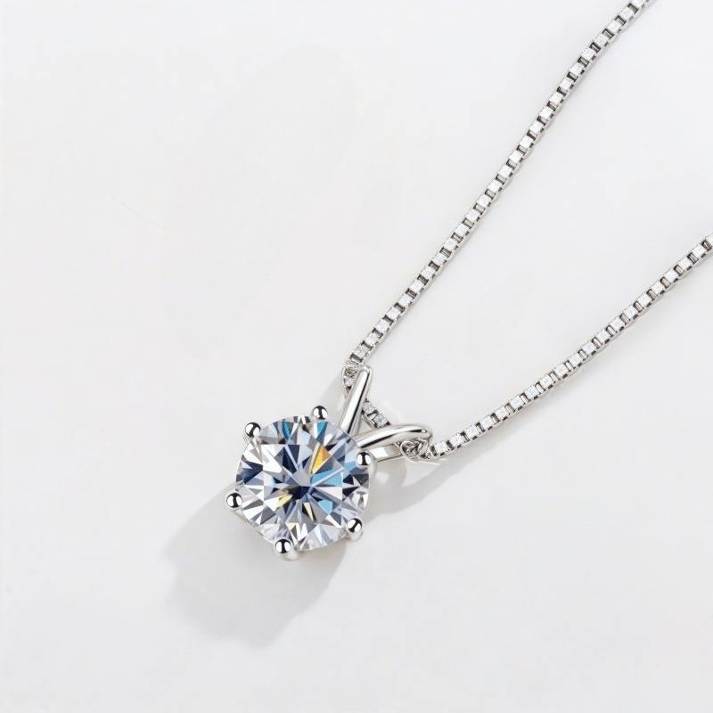 Moissanite Solitaire Necklace