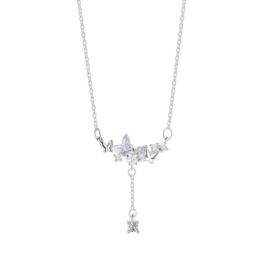 Crystalite™ Butterfly Hanging on Stars Necklace