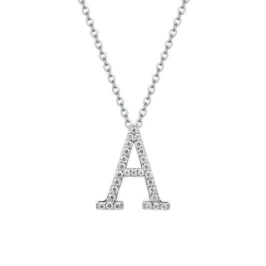 Moissanite Initial Necklace