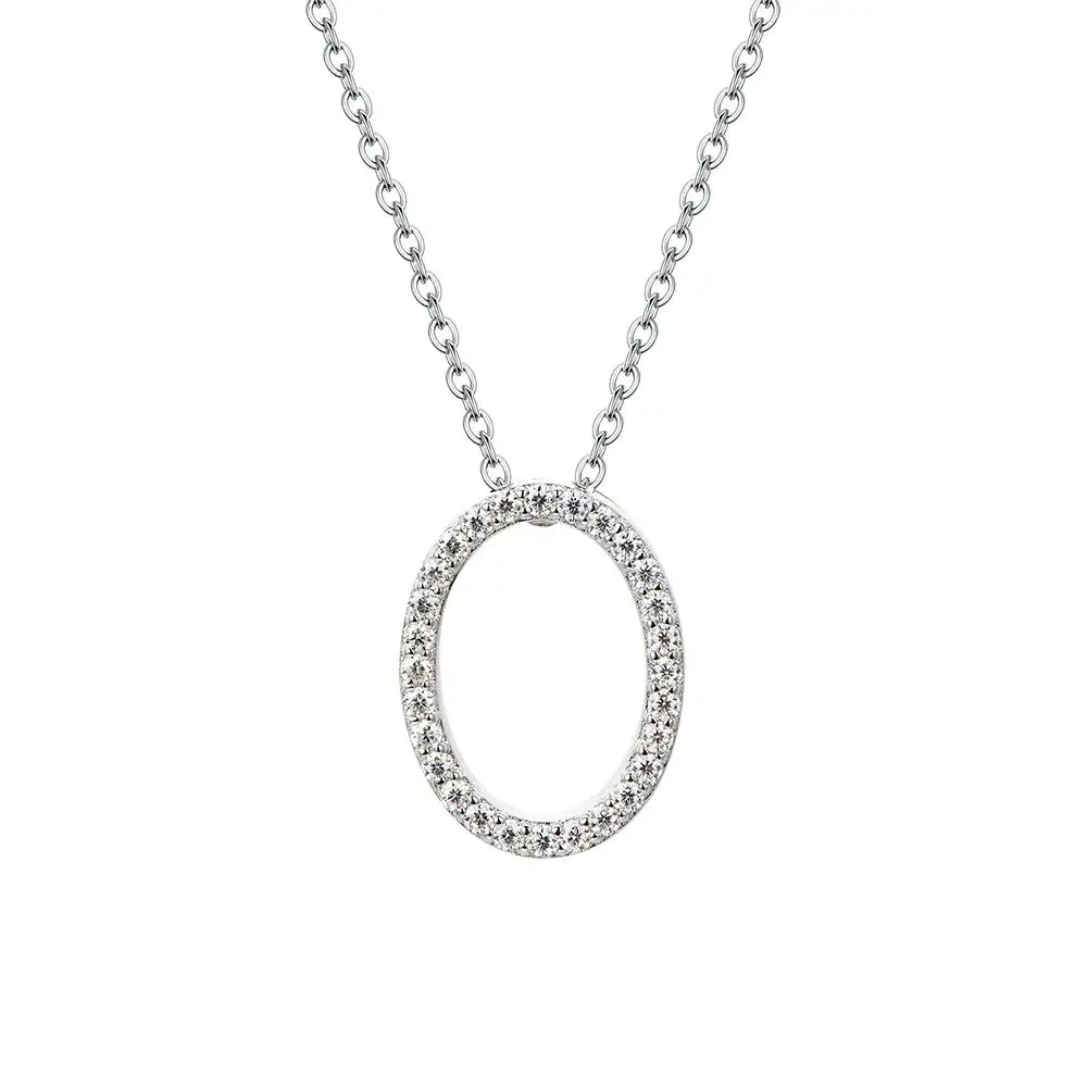 Moissanite Initial Necklace